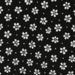 Preta com Flores Brancas