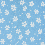 Azul Bebê com Flores Brancas