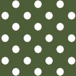 Verde Militar com Bolinhas Brancas