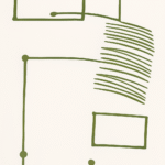 Branco com Formas Verde Oliva